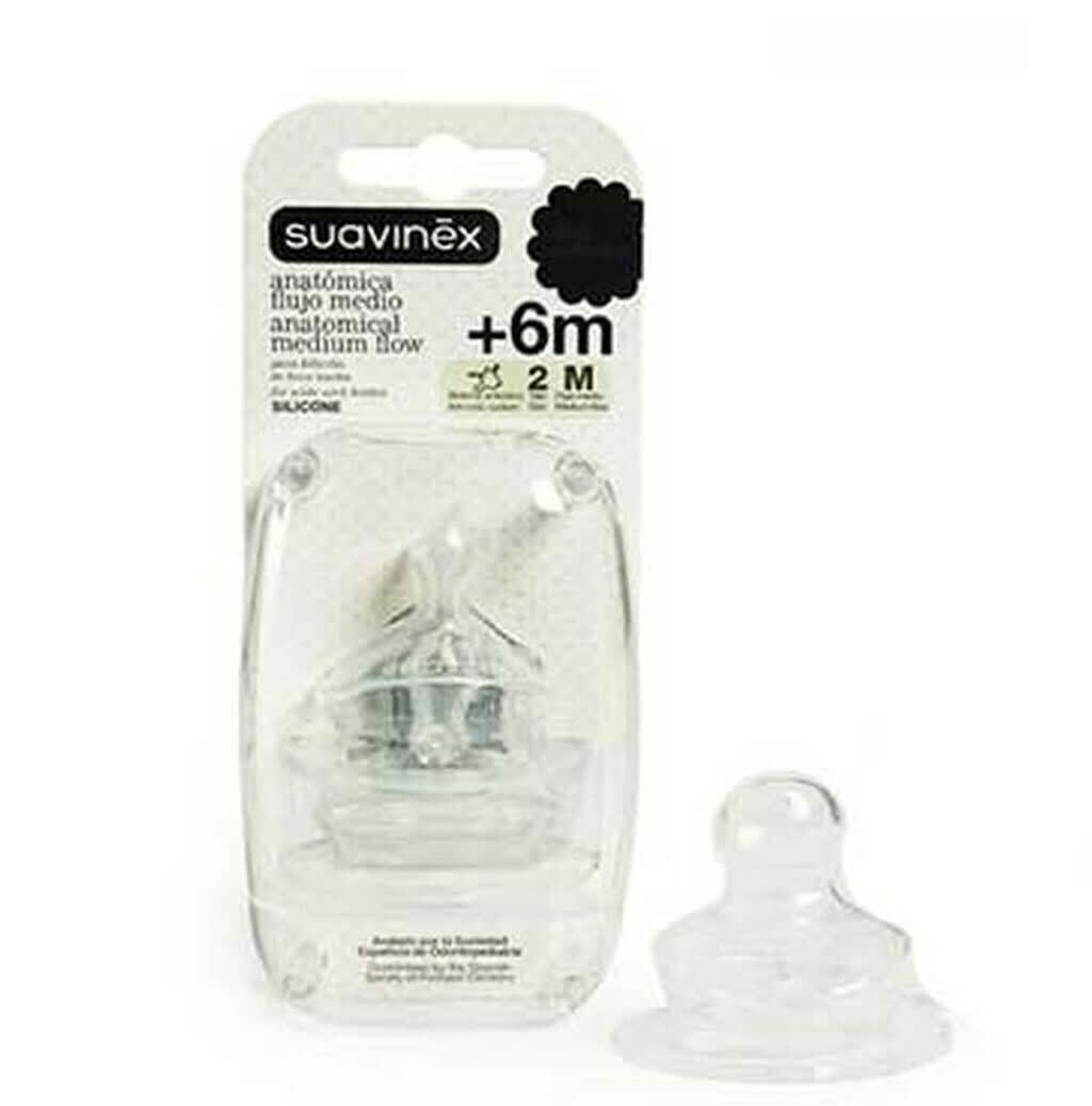 Suavinex Teat Anatomical Silicone 2L +6M
