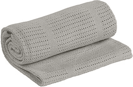 Cuddles Collection Pram Cellular Blanket Grey