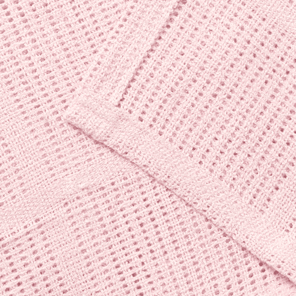 Clair De Lune Pram Cellular Blanket – Pink