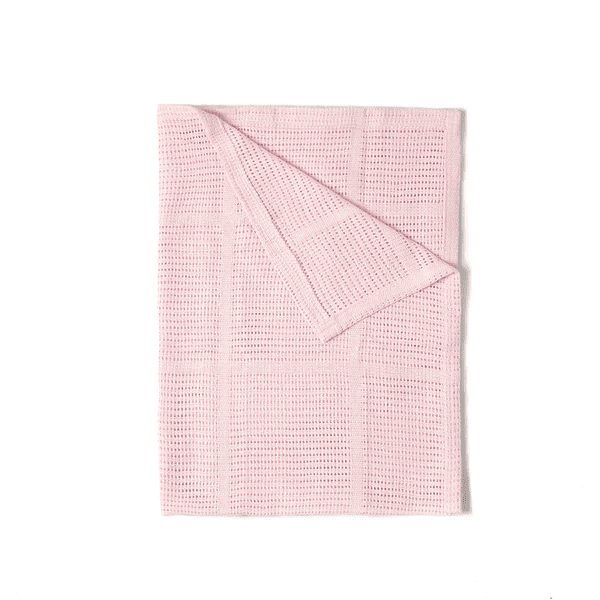Clair De Lune Pram Cellular Blanket – Pink