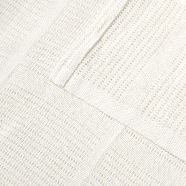 Clair De Lune Cot bed Cellular Blanket – White