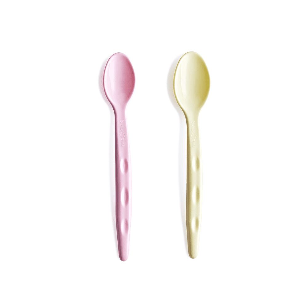 BabyJem Food Spoon 2pcs / Pink – Yellow