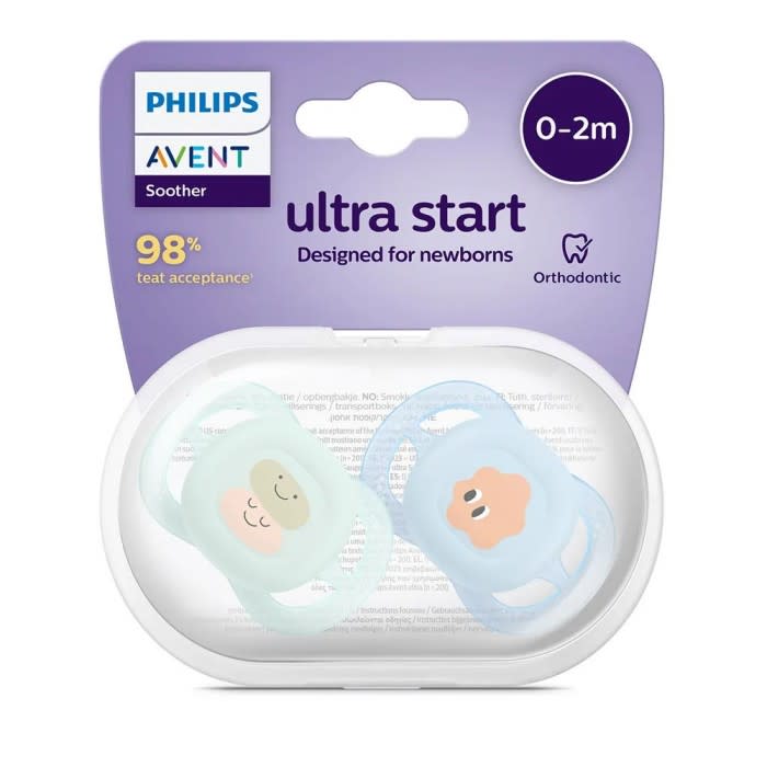 Avent Philips Ultra Start Soothers Boy (2pk) 0 – 2m