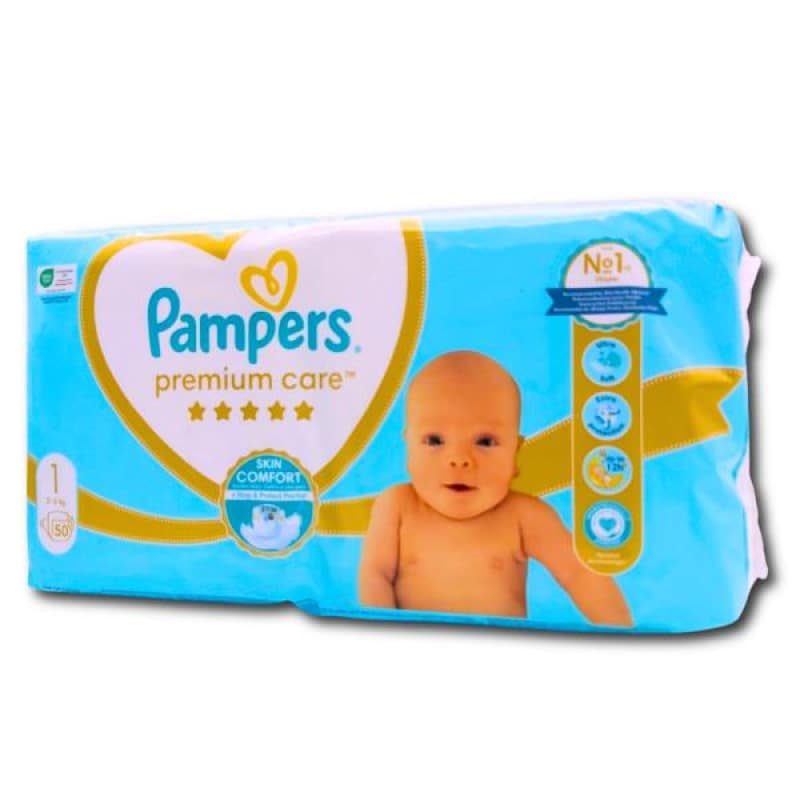 Pampers Premium Size 1 – 2-5Kg – 50Pcs