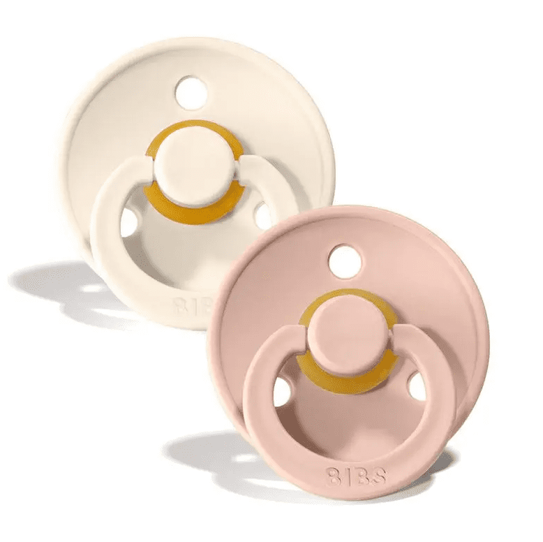 Bibs Colours Soother – Natural Rubber – 2 pack – Size 2 – Ivory & Blush