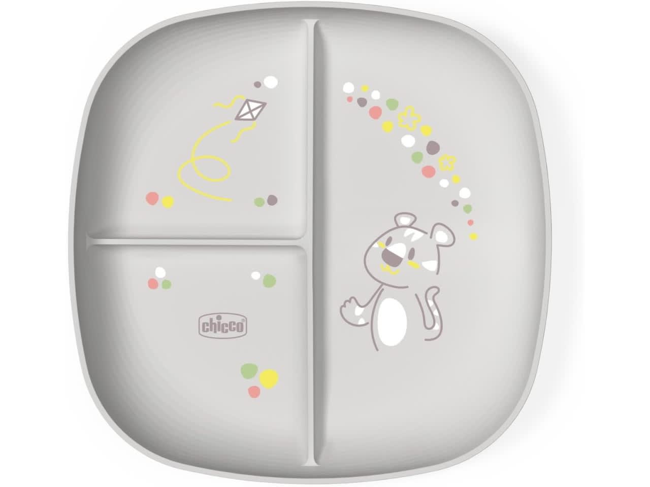 Chicco Divided Plate Grey
