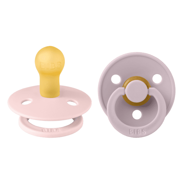 Bibs Colours Soother – Natural Rubber – 2 pack – Size 2 – Blossom/Dusky lilac