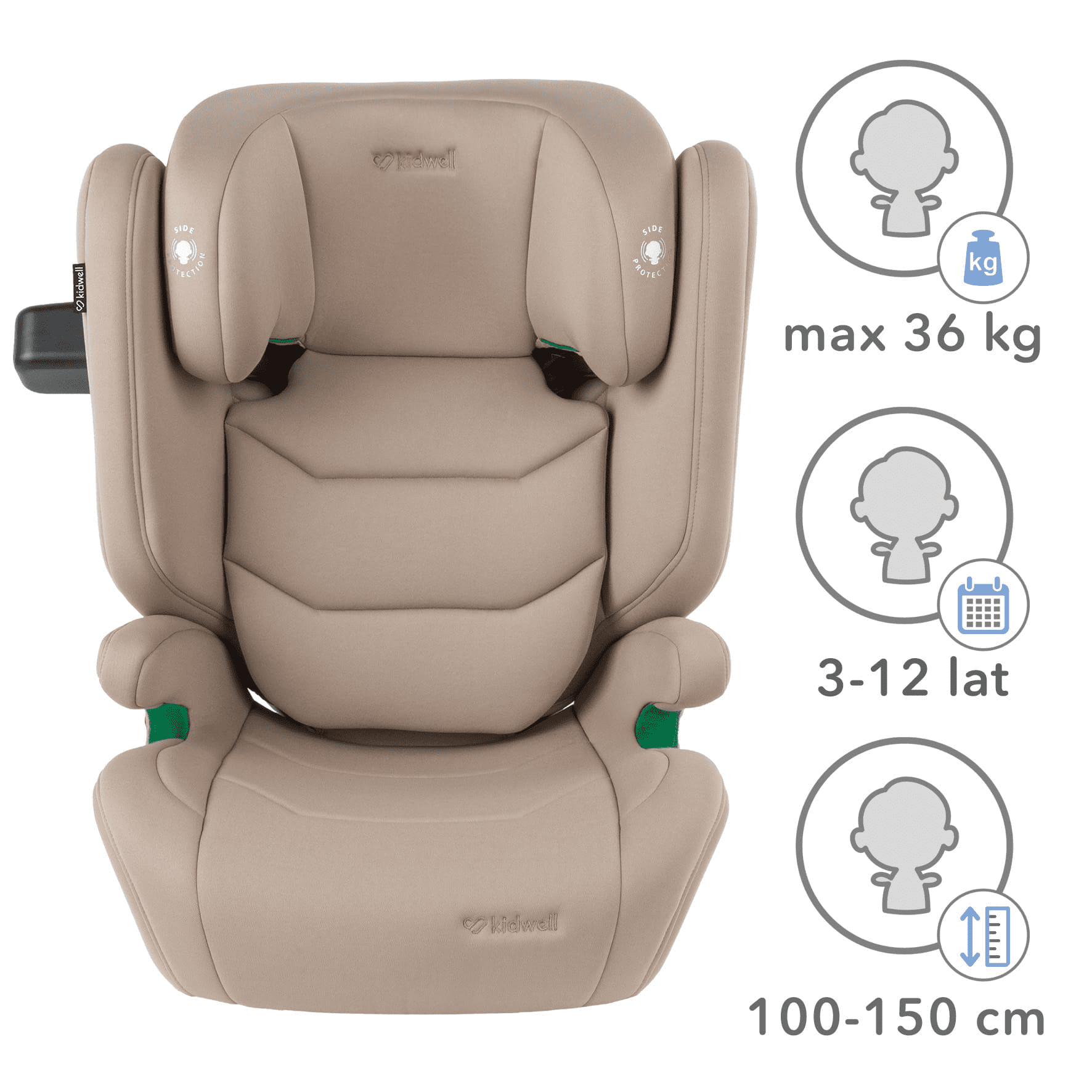 Kidwell TENDO High back Carseat Booster – Beige