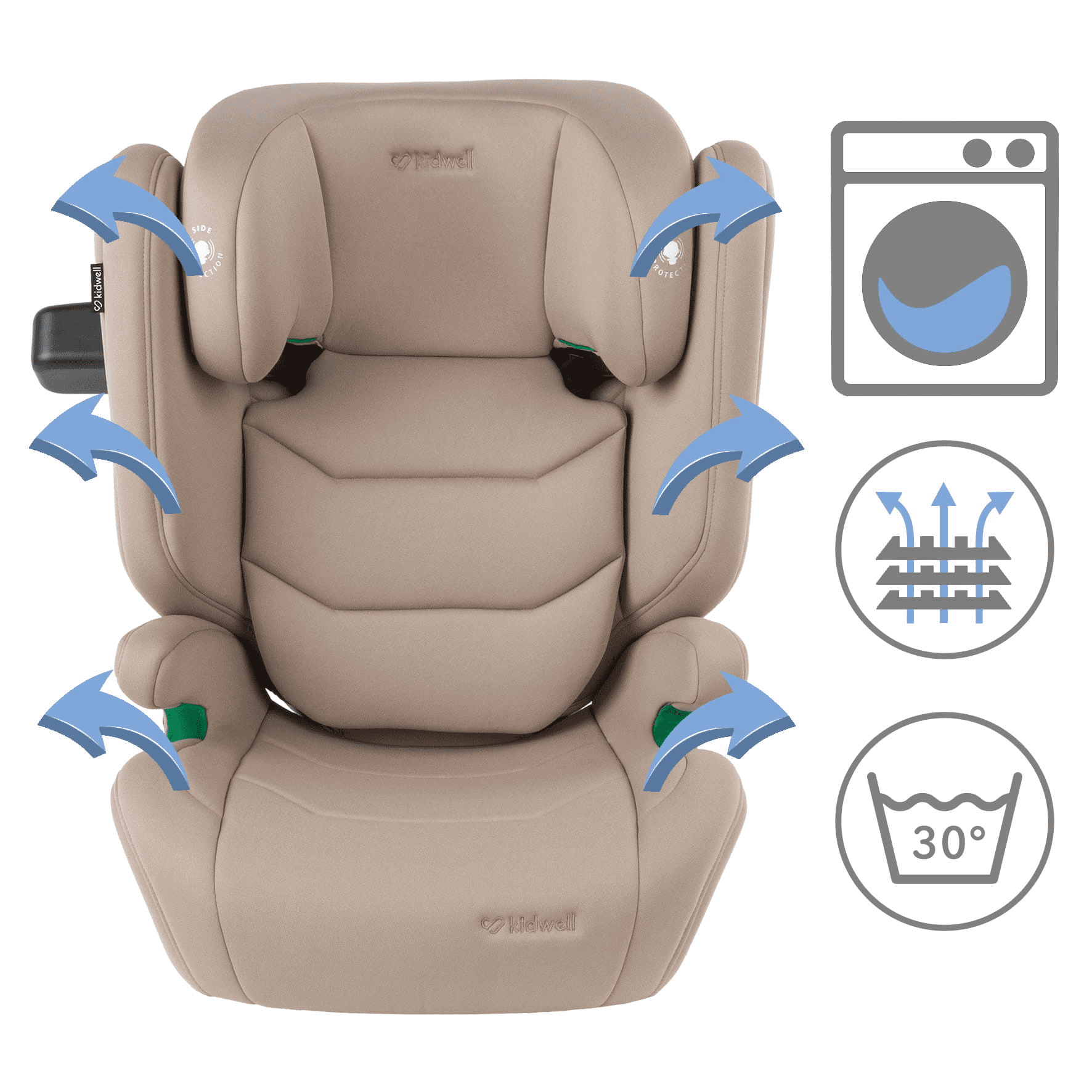 Kidwell TENDO High back Carseat Booster – Beige