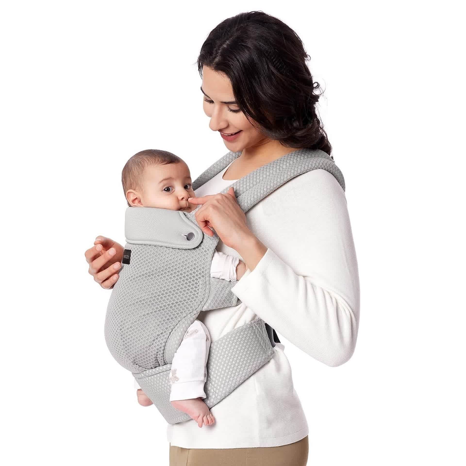 MomCozy Baby Carrier 3m+ Air Mesh – Grey