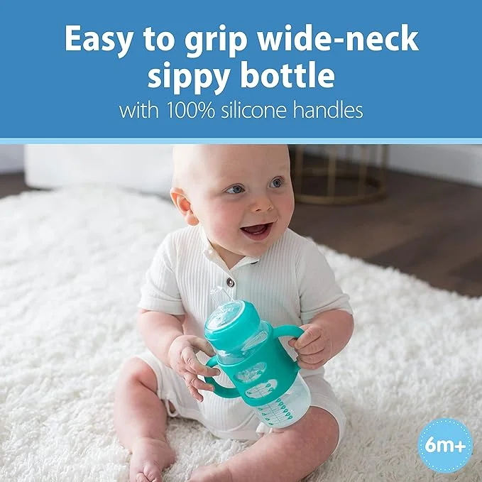 Dr-Browns-Sippy-Bottle-Green-with-handles-2
