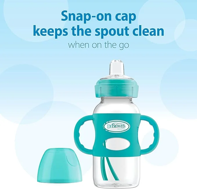 Dr-Browns-Sippy-Bottle-Green-with-handles-4
