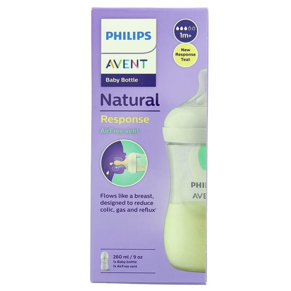 Avent Bottle Natural Response With Airfree Vent – 260ml – 1m+