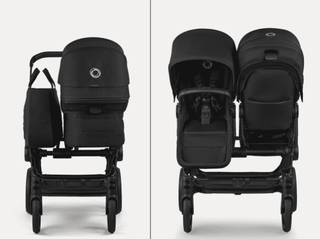 Bugaboo Donkey 6 -Double Stroller ( 2 Seat’s & 1 Bassinet) Moon Grey/ Moon Grey / Black Base