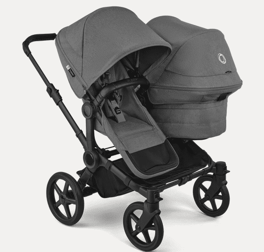 Bugaboo Donkey 6 -Double Stroller ( 2 Seat’s & 1 Bassinet) Moon Grey/ Moon Grey / Black Base