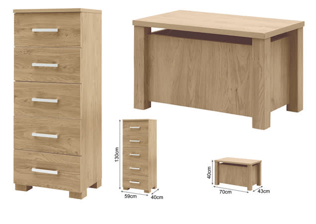 Babystyle Bordeaux Toy Box Light Oak
