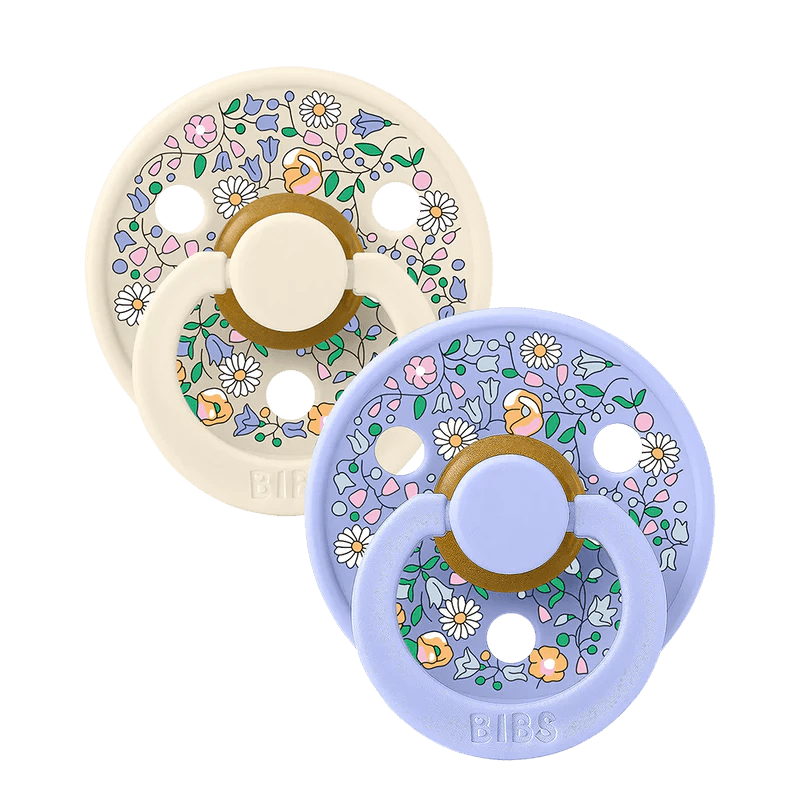 Bibs x Liberty 2 Pack Colour Chloe Meadow Latex Size 1 – Ivory Mix