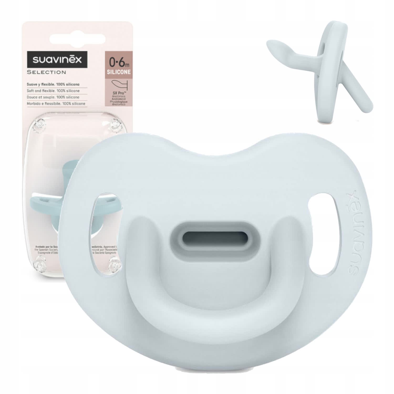 Suavinex Soother All Silicone -Blue 0-6m