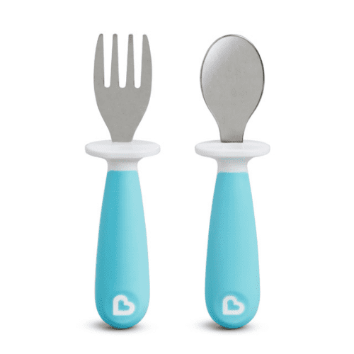 Munchkin Raised Fork & Spoon -Blue
