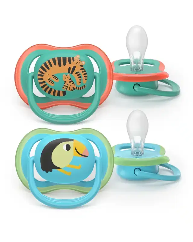 Avent Soother Ultra Air 6-18M : Tiger & Toucan Boy