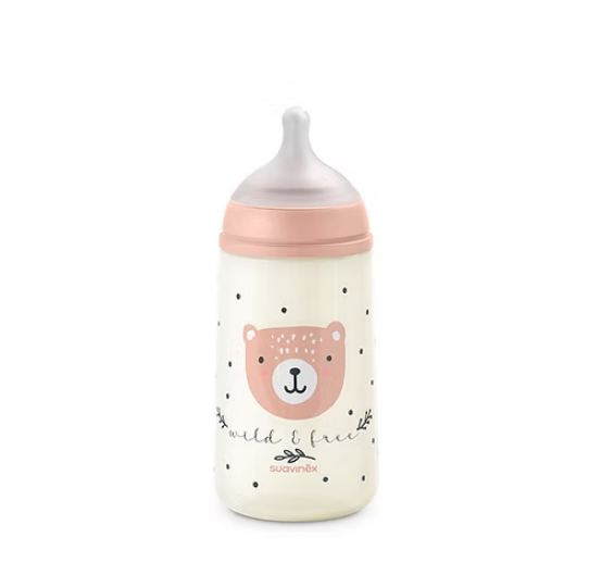 Suavinex Bottle Silicone 270ml Wild : Pink